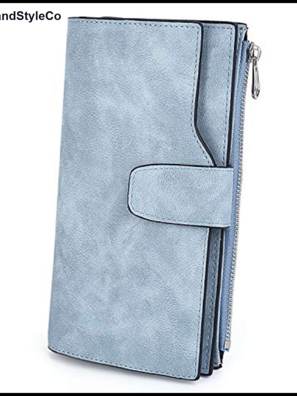 RFID Blocking PU Leather Wallet with 22 Card Slots, Snap Closure, Coin Pocket